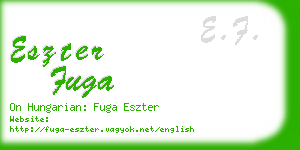 eszter fuga business card